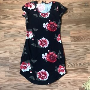 Black floral dress